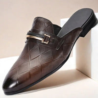 Giancarlo Genuine Leather Mule in Espresso Brown