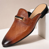 Giancarlo Genuine Leather Mule in Sienna Brown
