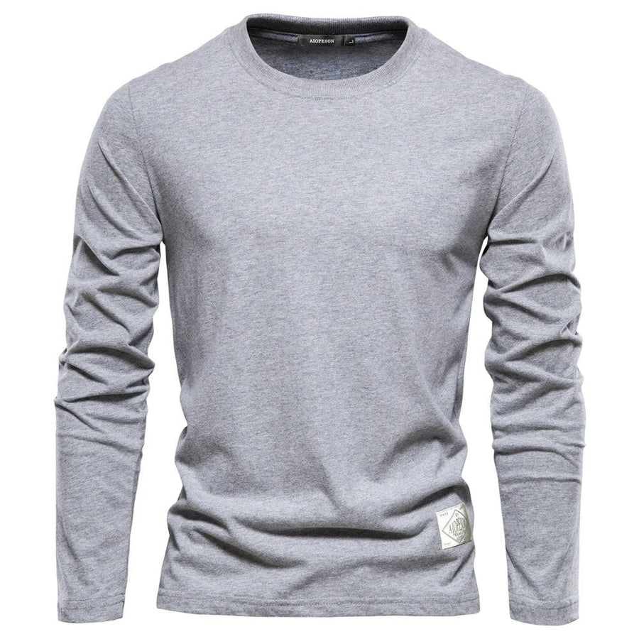 Gideon Comfortable T-Shirt in Light Grey