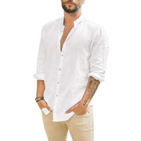 Gideon Linen Shirt in White