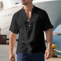 Gijs Linen Blend Shirt with Button Front