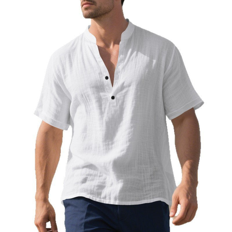 Gijs Linen Blend Shirt with Button Front