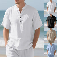 Gijs Linen Blend Shirt with Button Front