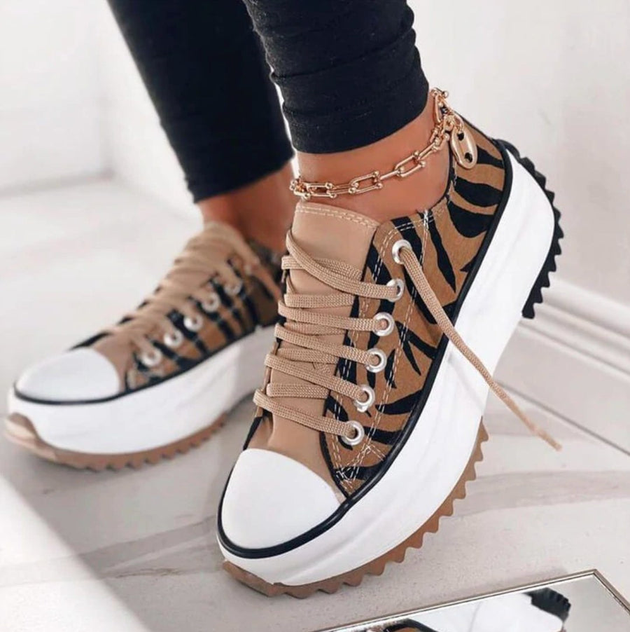 Gijs Orthopaedic Sneakers in Striped Tiger