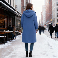 Gilda Coat with Hood in Blue