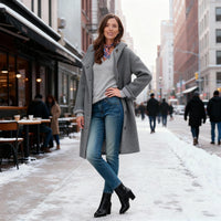 Gilda Coat with Hood in Grey