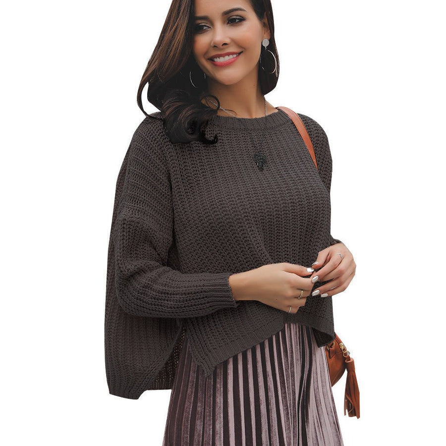 Gilda Elegant Knit Sweater in Olive Green
