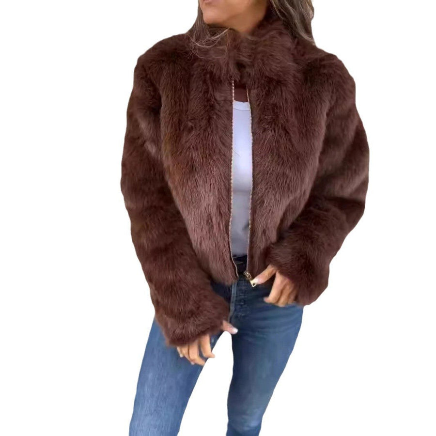 Gilda Jacket with Zip Front in Red