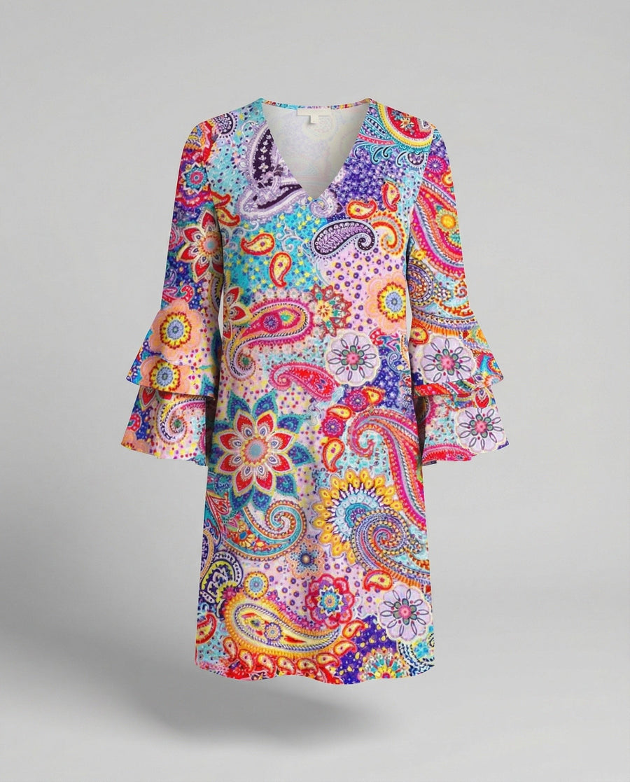 Gilda Mini Dress in Grey