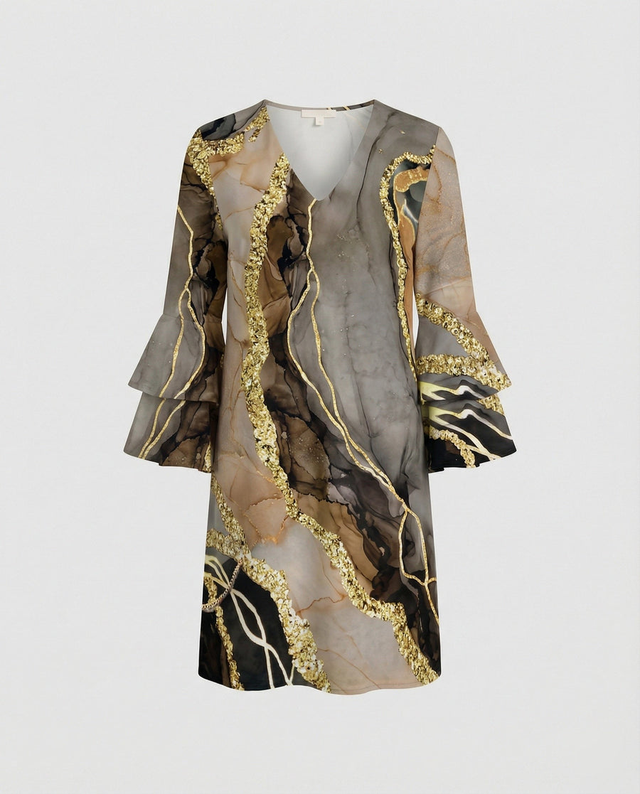 Gilda Mini Dress in Grey