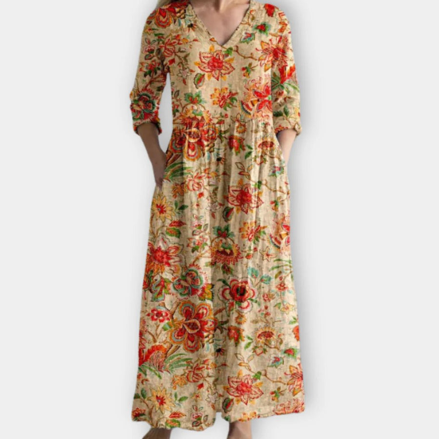 Gilded Effortless Boho Beauty Maxi Dress