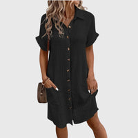 Gillian Elegant Summer Dress in Black