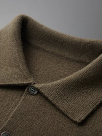 Giorgio Bello Merino Wool Cardigan in Army Green