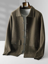 Giorgio Bello Merino Wool Cardigan in Army Green
