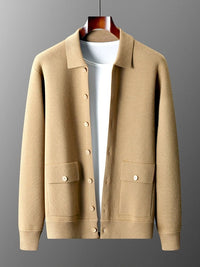 Giorgio Bello Merino Wool Cardigan in Biege