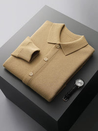 Giorgio Bello Merino Wool Cardigan in Biege