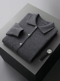 Giorgio Bello Merino Wool Cardigan in Biege