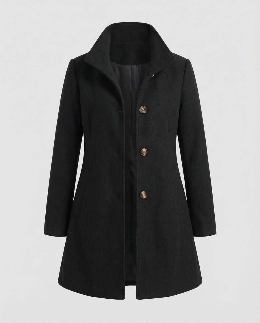 Giselle Elegant Coat in Black