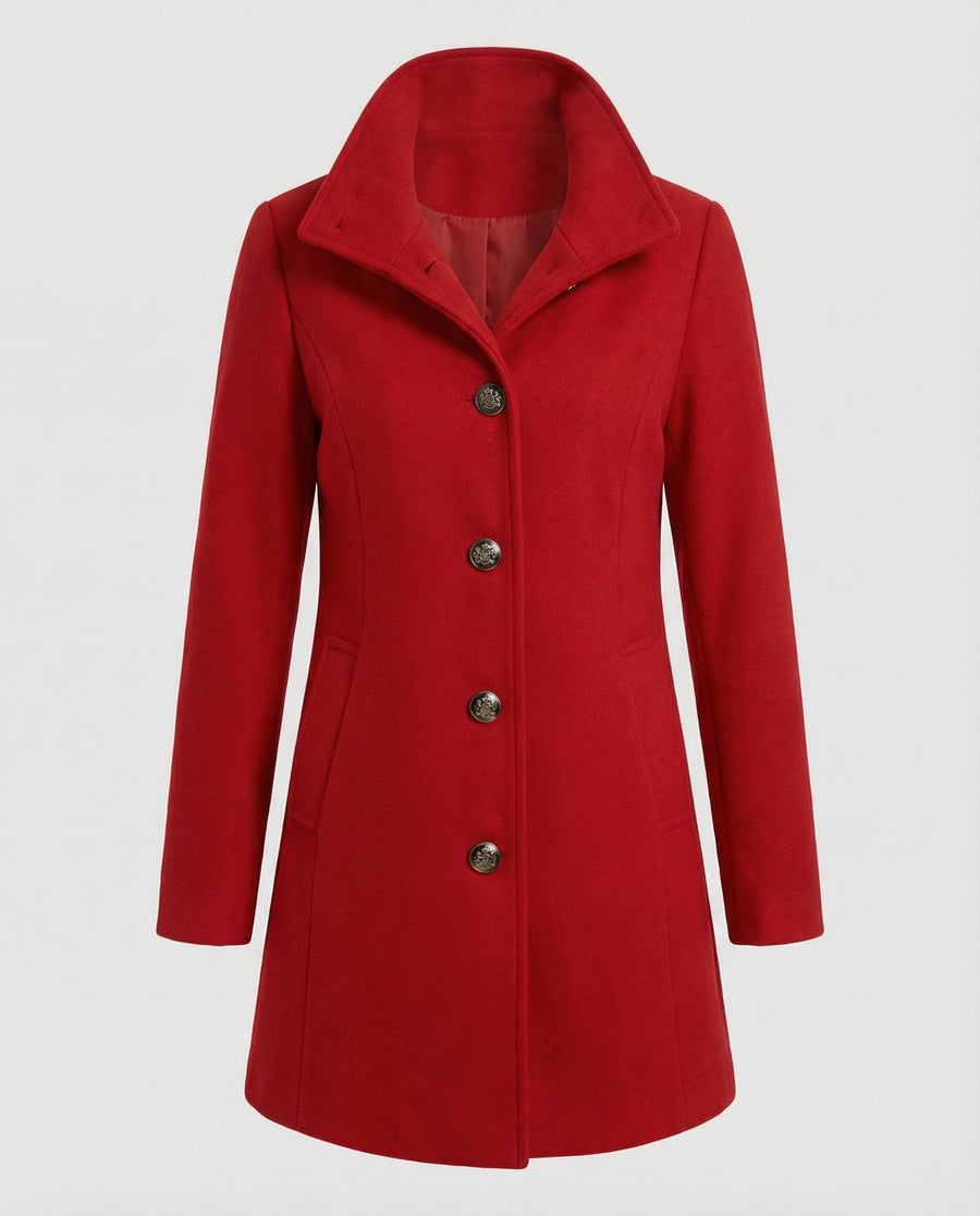 Giselle Elegant Coat in Red