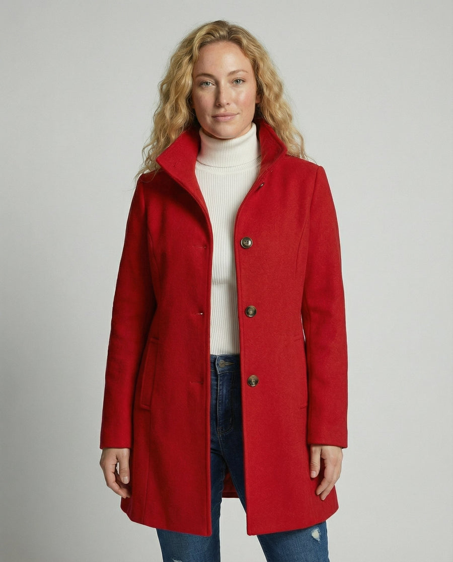 Giselle Elegant Coat in Red