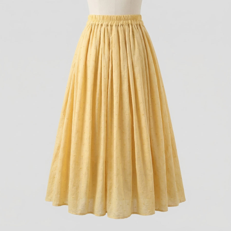 Giselle Linen Skirt in Yellow