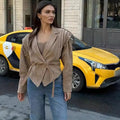 Giulia Leather Jacket with Belted