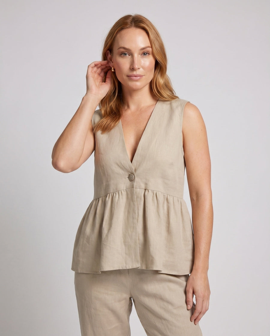 Giulia Linen Vest