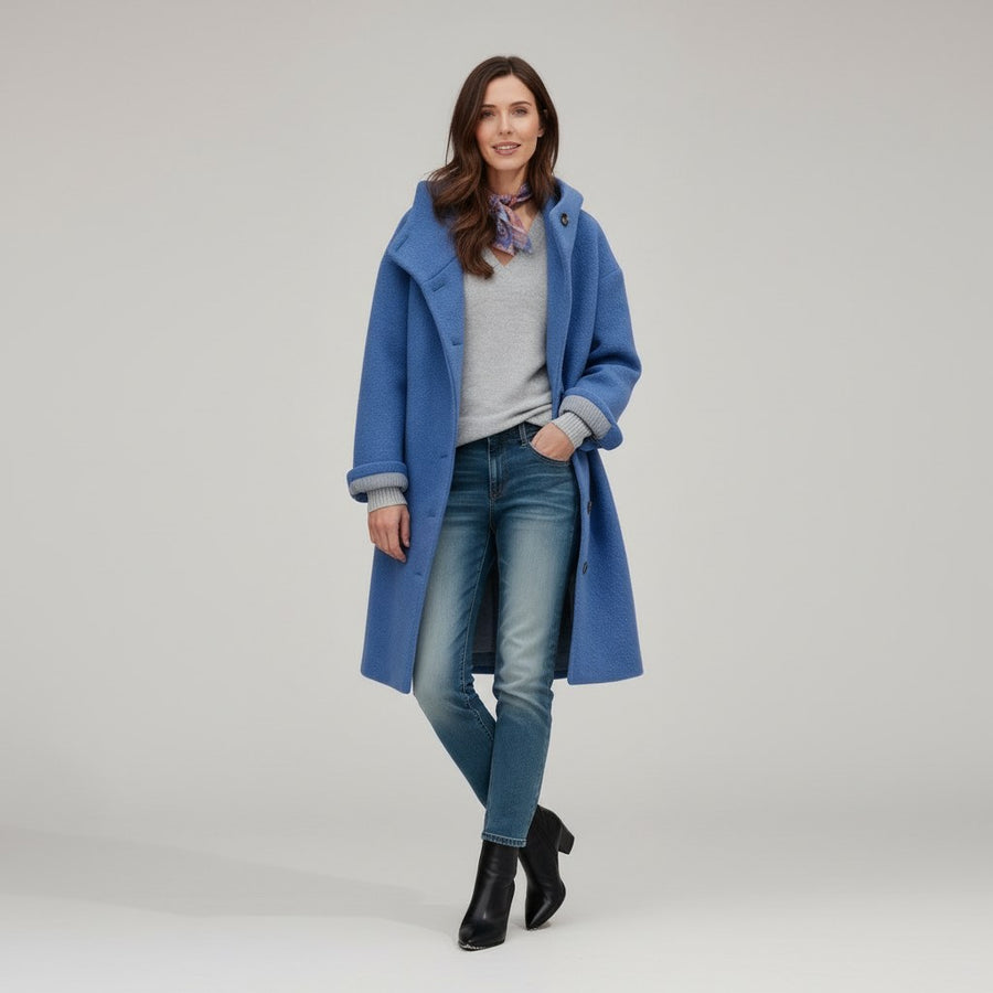 Giulia Warm Coat in Blue