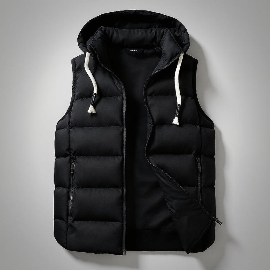 Glacier 2.0 Hooded Vest in Charcoal