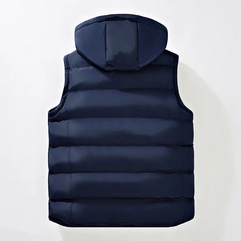 Glacier 2.0 Hooded Vest in Navy Blue