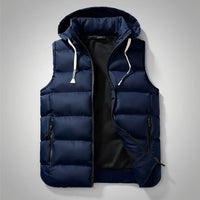 Glacier 2.0 Hooded Vest in Navy Blue