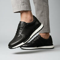 Glendale Genuine Leather Sneaker in Charcoal