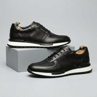 Glendale Genuine Leather Sneaker in Charcoal