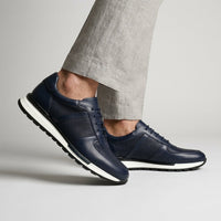 Glendale Genuine Leather Sneaker in Indigo Blue