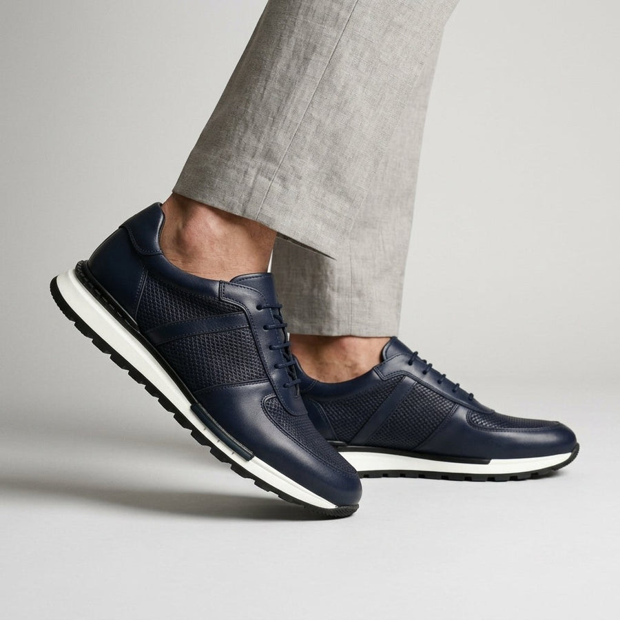 Glendale Genuine Leather Sneaker in Indigo Blue