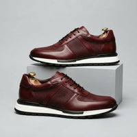 Glendale Genuine Leather Sneaker in Mahogany