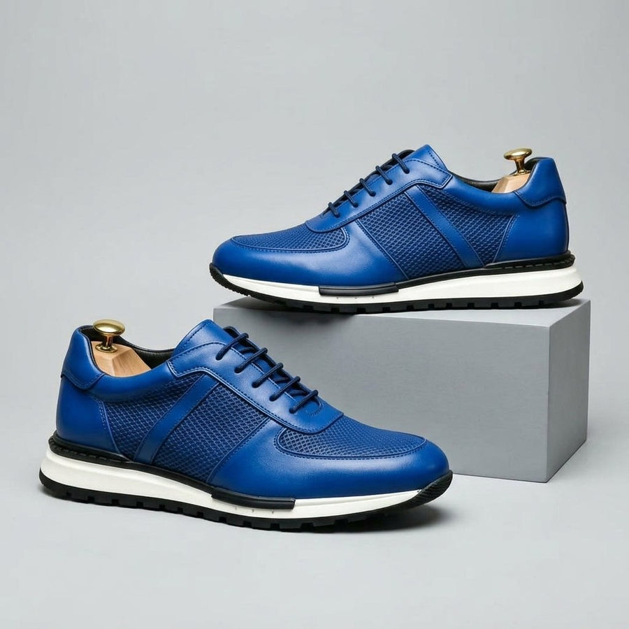 Glendale Genuine Leather Sneaker in Royal Blue