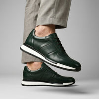 Glendale Genuine Leather Sneaker in Royal Green