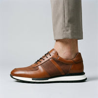 Glendale Genuine Leather Sneaker in Sienna Brown
