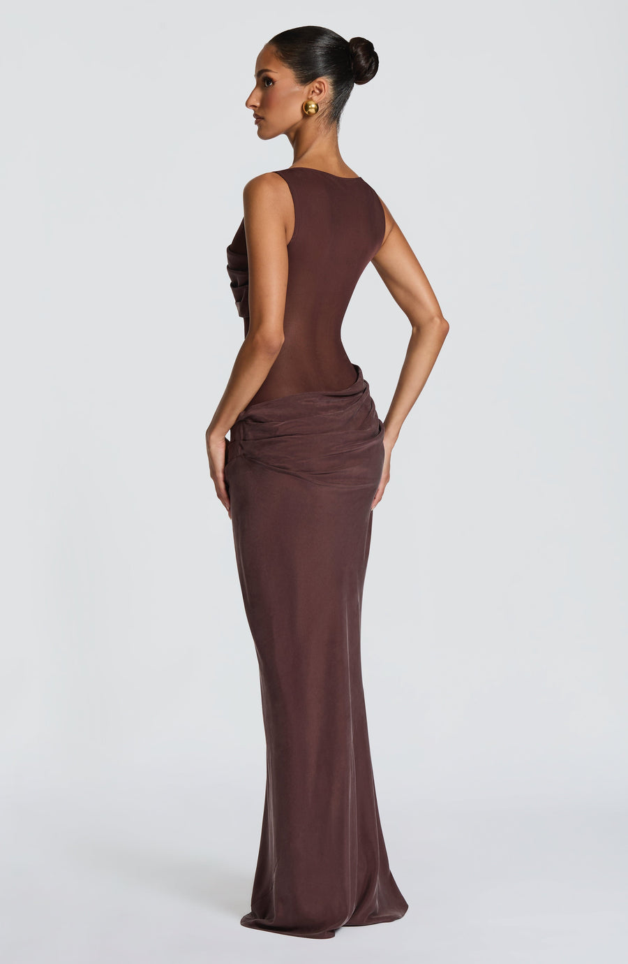 Annabel Maxi Dress – Plum Brown