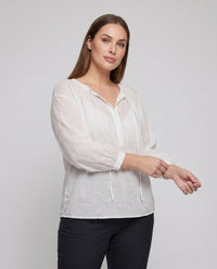 Greta Airy Linen Top
