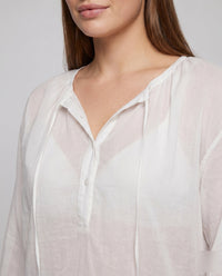 Greta Airy Linen Top