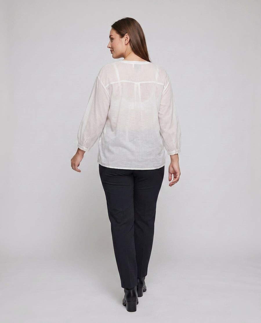Greta Airy Linen Top