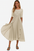 Greta | Women's Flowing A-Line Midi Dress