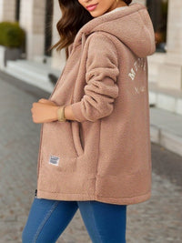 Greta Jacket with Pockets and Hood in Khaki