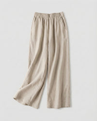 Greta Linen Trousers in Apricot