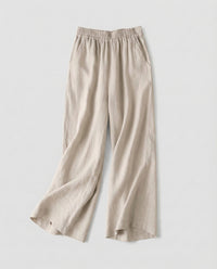 Greta Linen Trousers in Beige