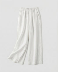 Greta Linen Trousers in White