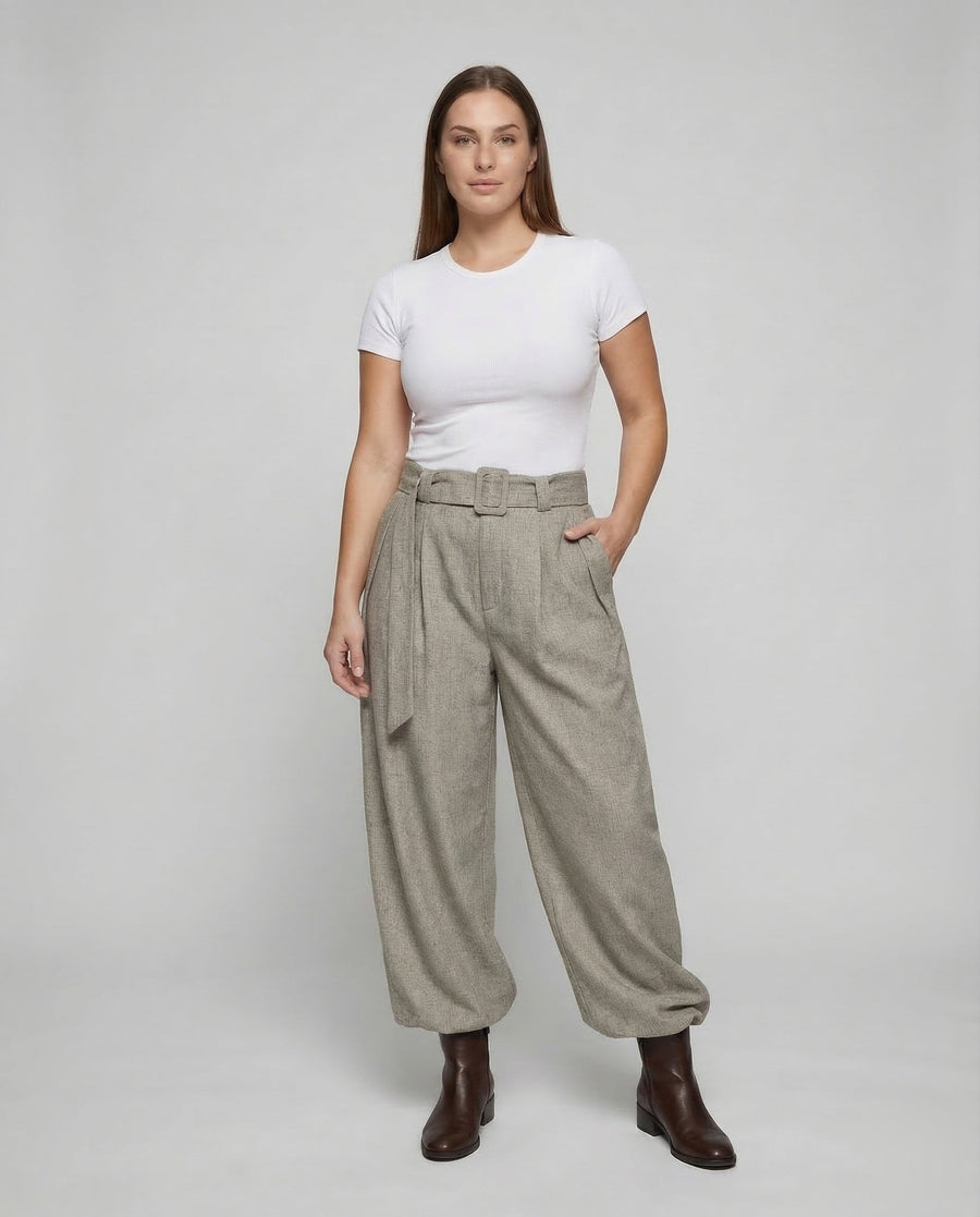 Greta Linen Trousers with Belted