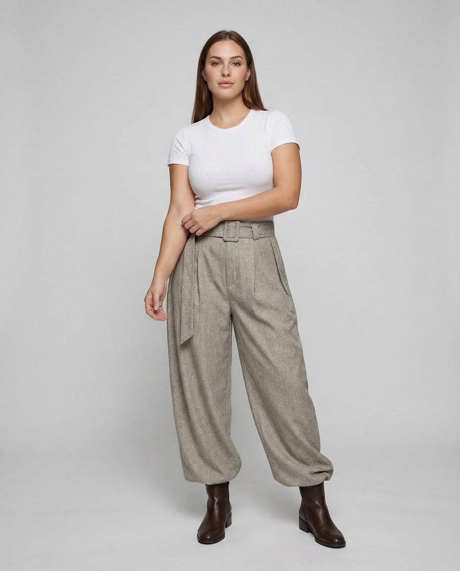 Greta Linen Trousers with Belted